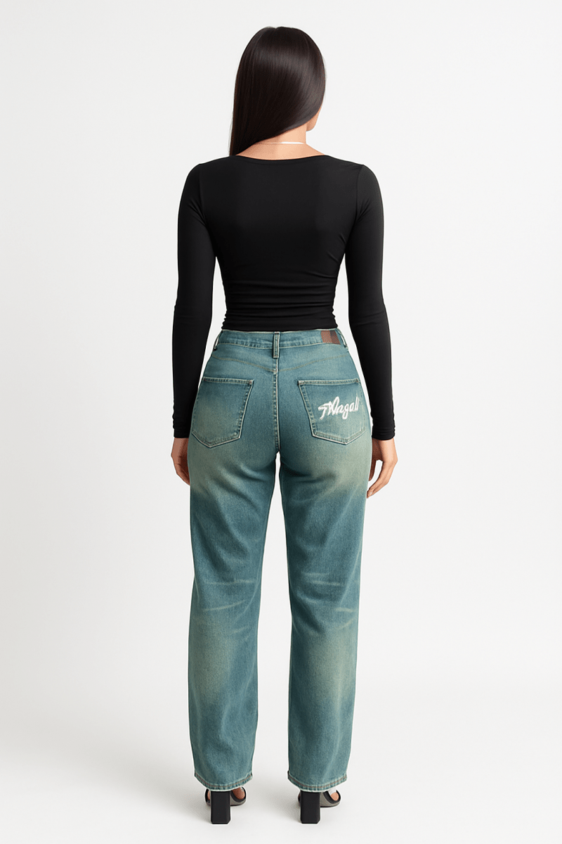 Top Black Polyester‑Elastane Slim Square‑Neck Top - AMVIM