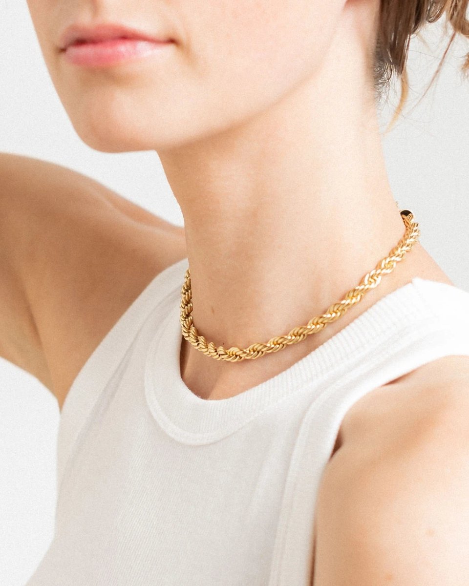 Twisted Chain Choker Necklace - AMVIM