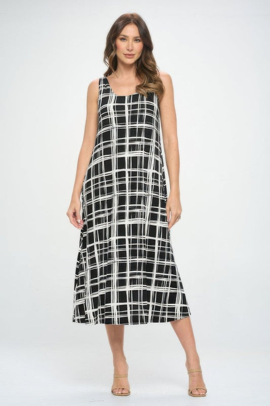 Women's Soft Sleeveless Round - Neckline Maxi Dress - AMVIM