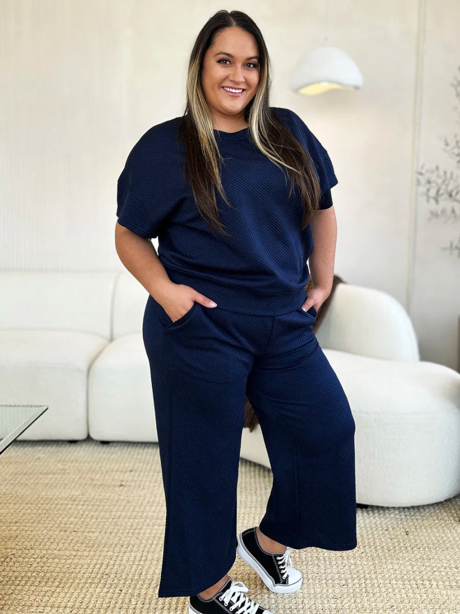 Women's Two - Piece Drawstring Lounge Set Outfit - AMVIM