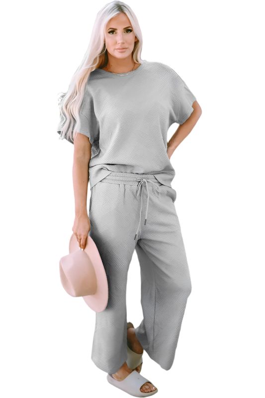 Women's Two - Piece Drawstring Lounge Set Outfit - AMVIM