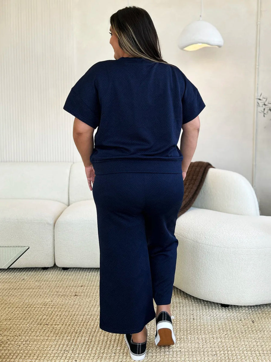 Women's Two - Piece Drawstring Lounge Set Outfit - AMVIM
