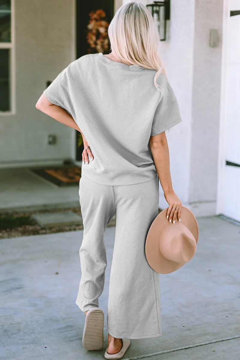 Women's Two - Piece Drawstring Lounge Set Outfit - AMVIM