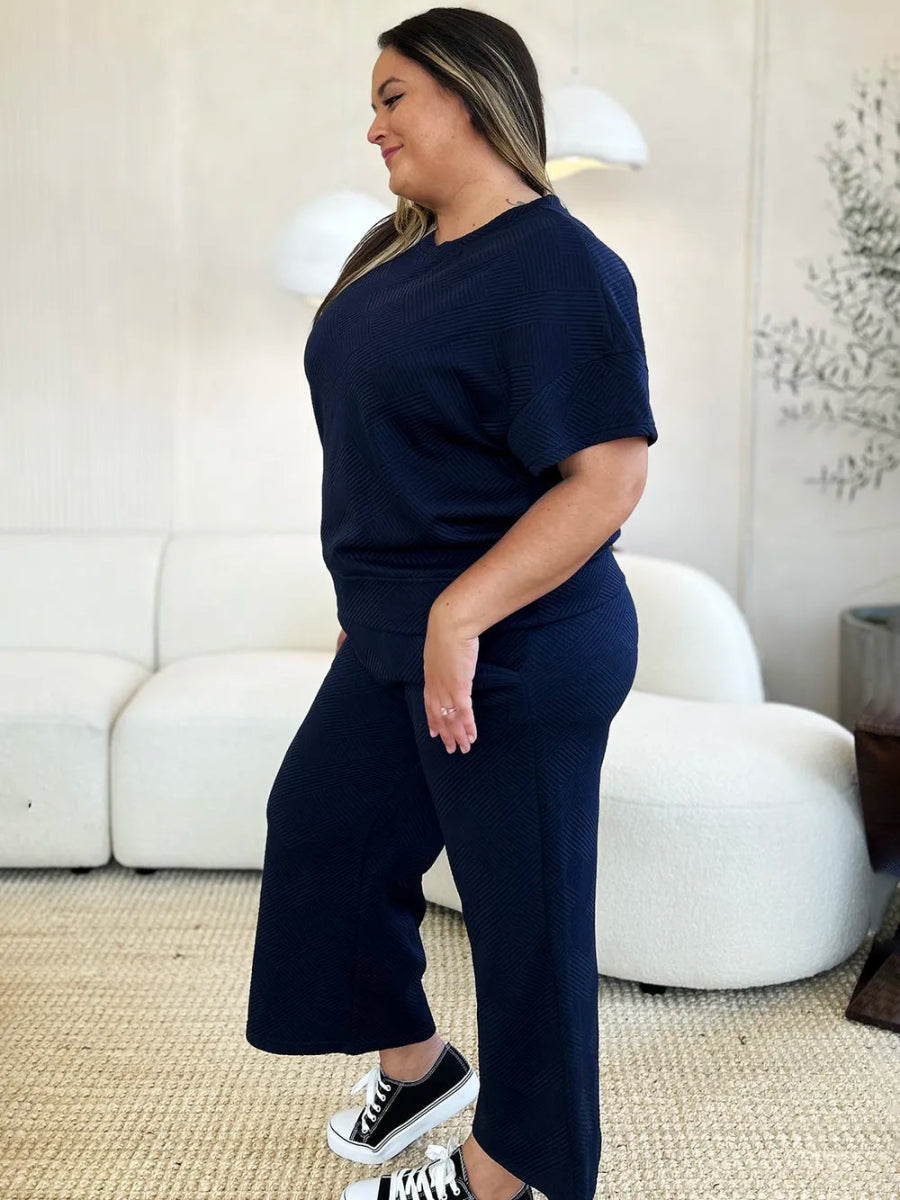 Women's Two - Piece Drawstring Lounge Set Outfit - AMVIM