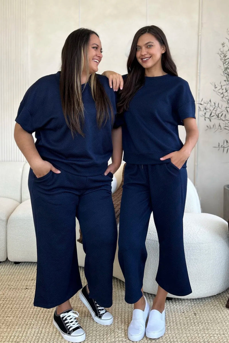 Women's Two - Piece Drawstring Lounge Set Outfit - AMVIM
