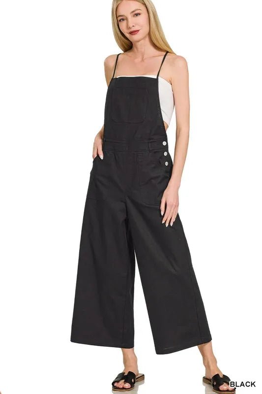 Woven Spaghetti Strap Overalls for Summer Style - AMVIM