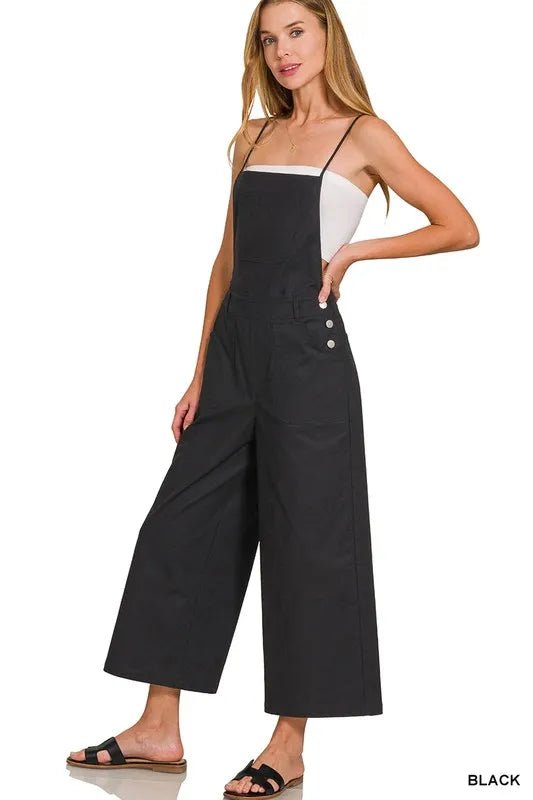 Woven Spaghetti Strap Overalls for Summer Style - AMVIM