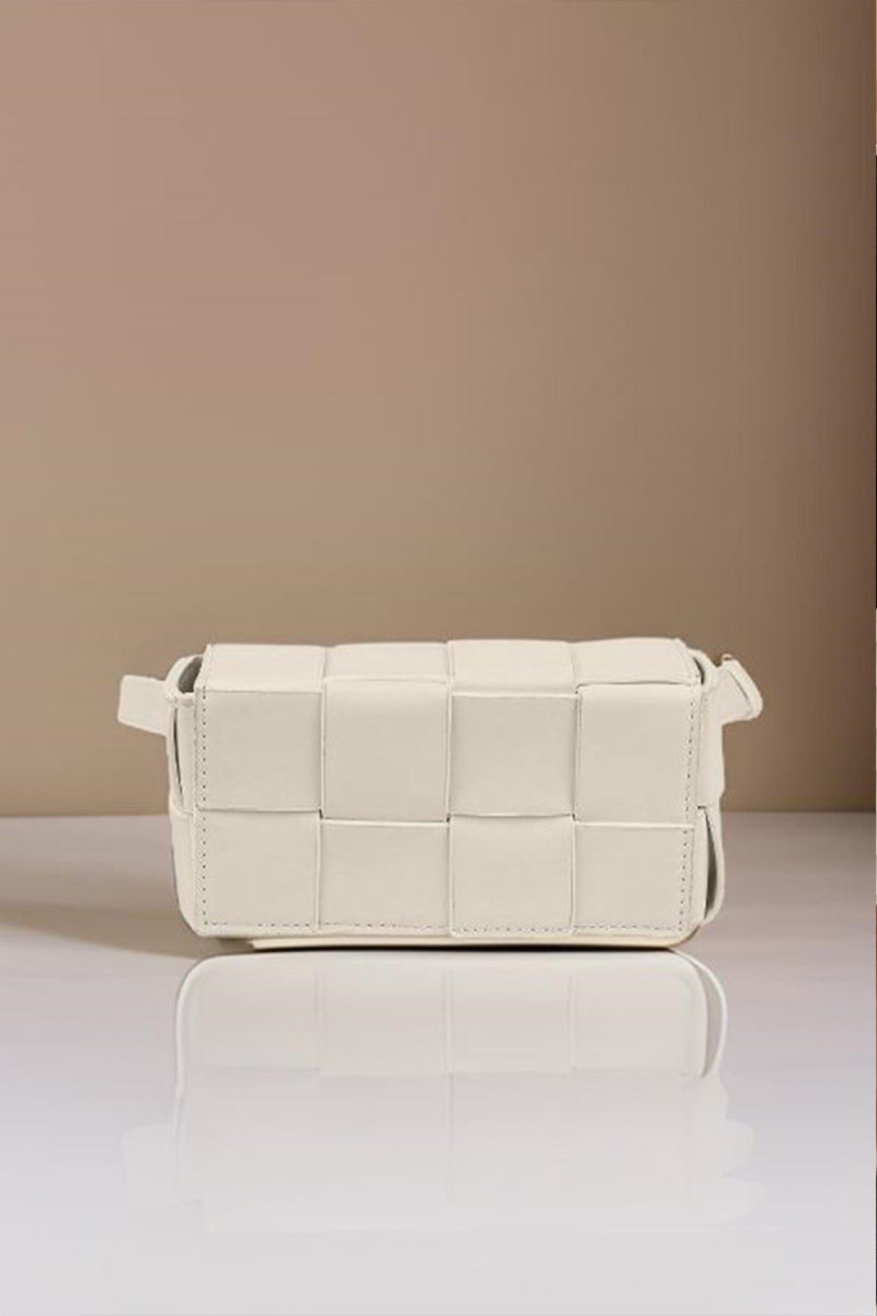 Zenana Vegan Leather Woven Crossbody Bag - AMVIM