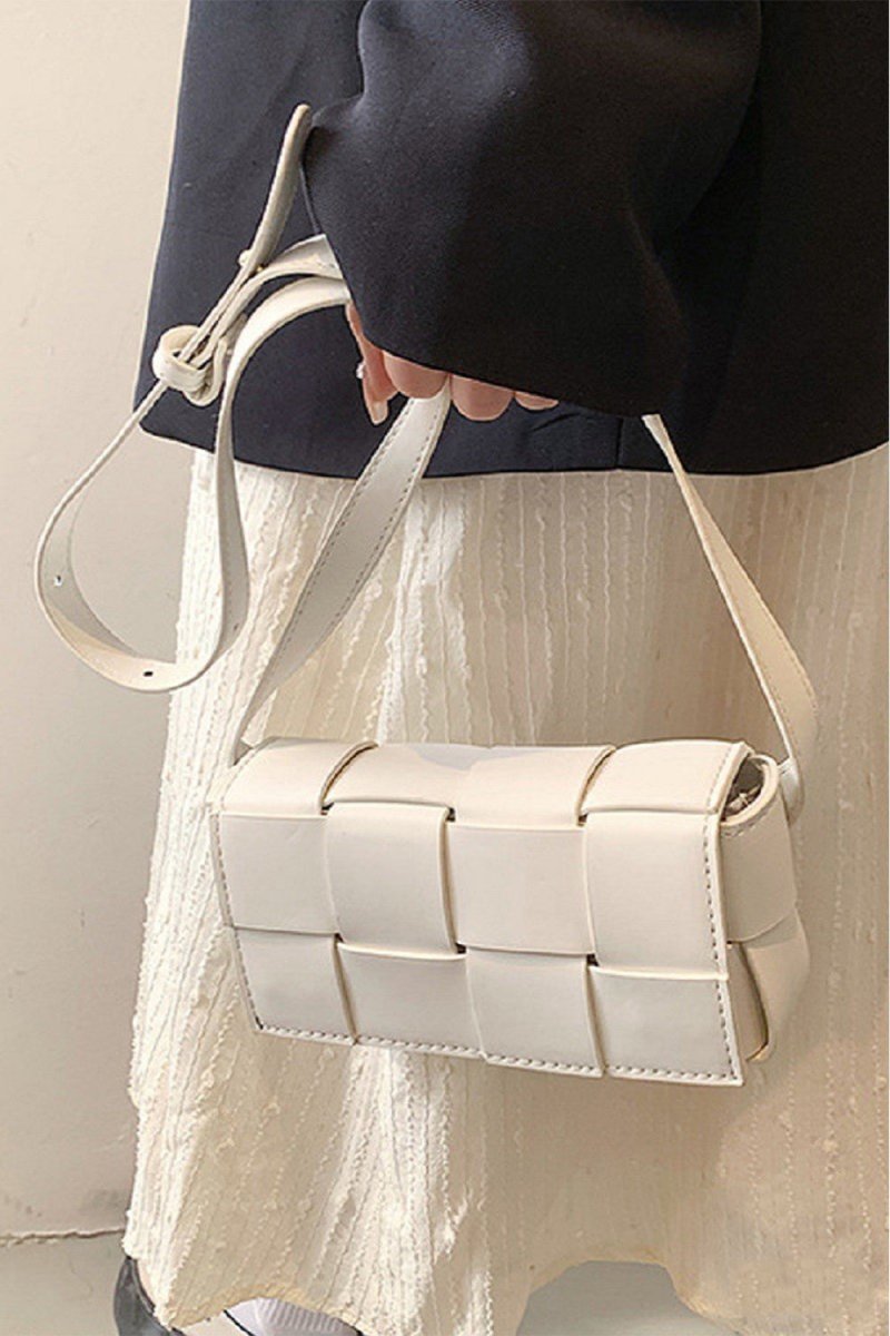 Zenana Vegan Leather Woven Crossbody Bag - AMVIM
