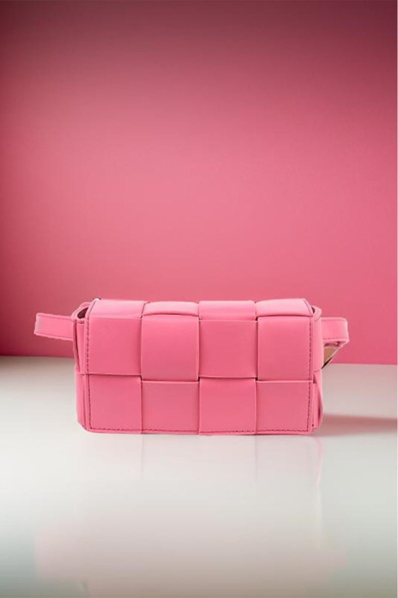 Zenana Vegan Leather Woven Crossbody Bag - AMVIM
