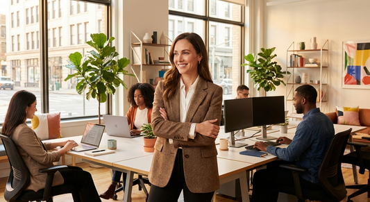 Professional woman wearing workwear essentials 2026