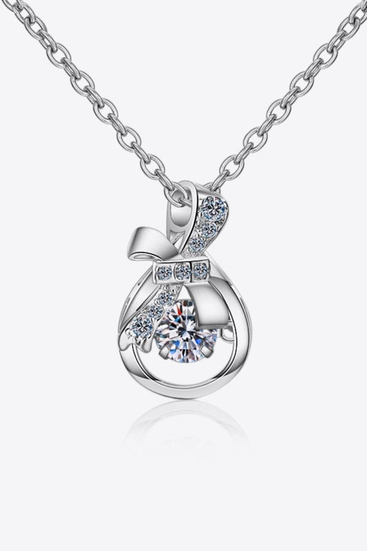 1 Carat Moissanite 925 Sterling Silver Necklace - AMVIM