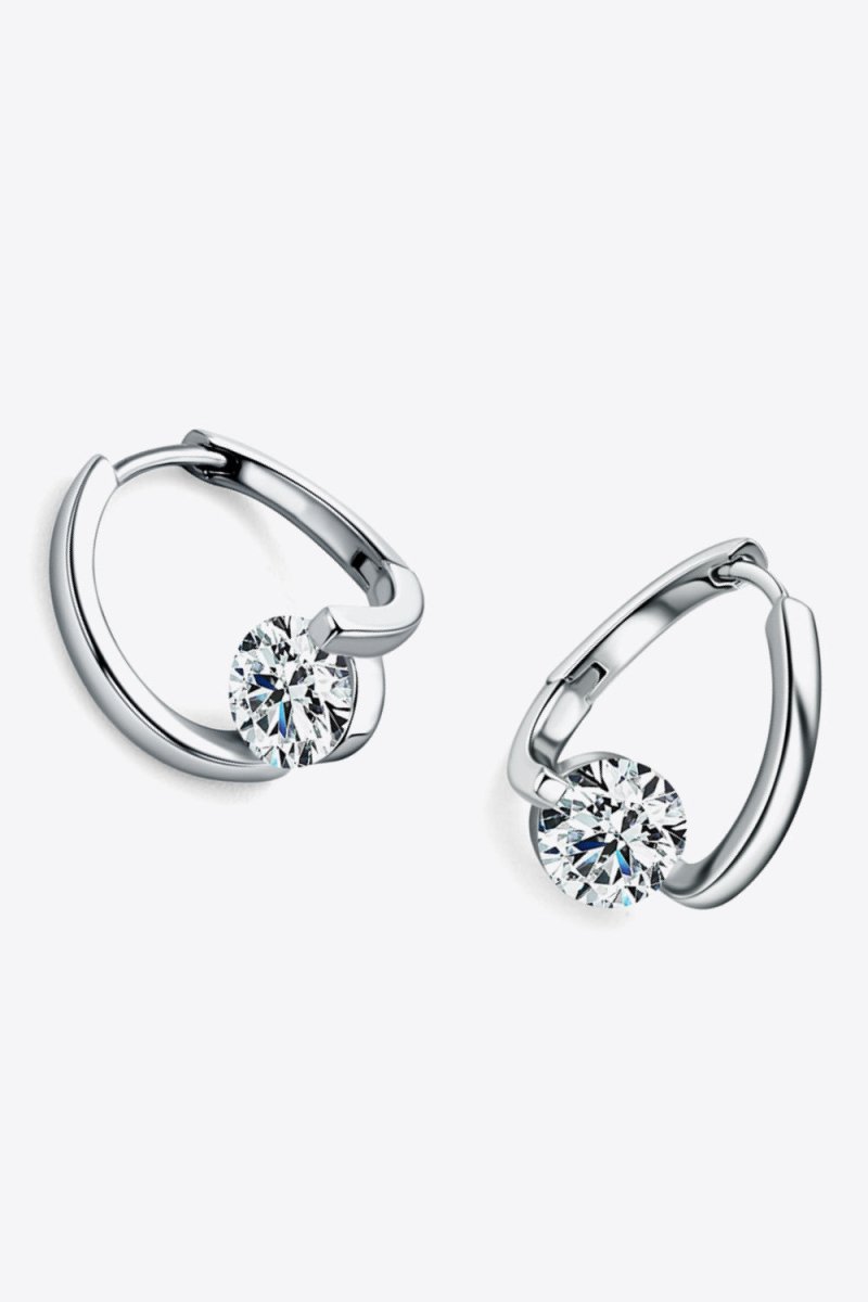 2 Carat Moissanite 925 Sterling Silver Heart Earrings - AMVIM