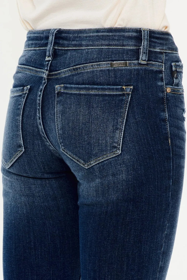 Kancan Mid Rise Button Fly Flare Jeans - AMVIM | SKU: 100100288851663,100100288852414,100100288853497,100100288854306,100100288855810,100100288856278,100100288857873,100100288858220