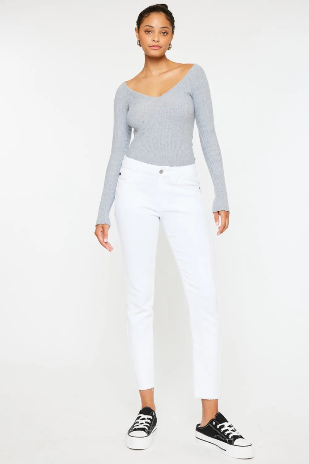 Kancan Mid Rise Ankle Skinny Jeans - AMVIM | SKU: 100100726511959,100100726512471,100100726513592,100100726514596,100100726515659,100100726516461,100100726517737,100100726518615,100100726519822