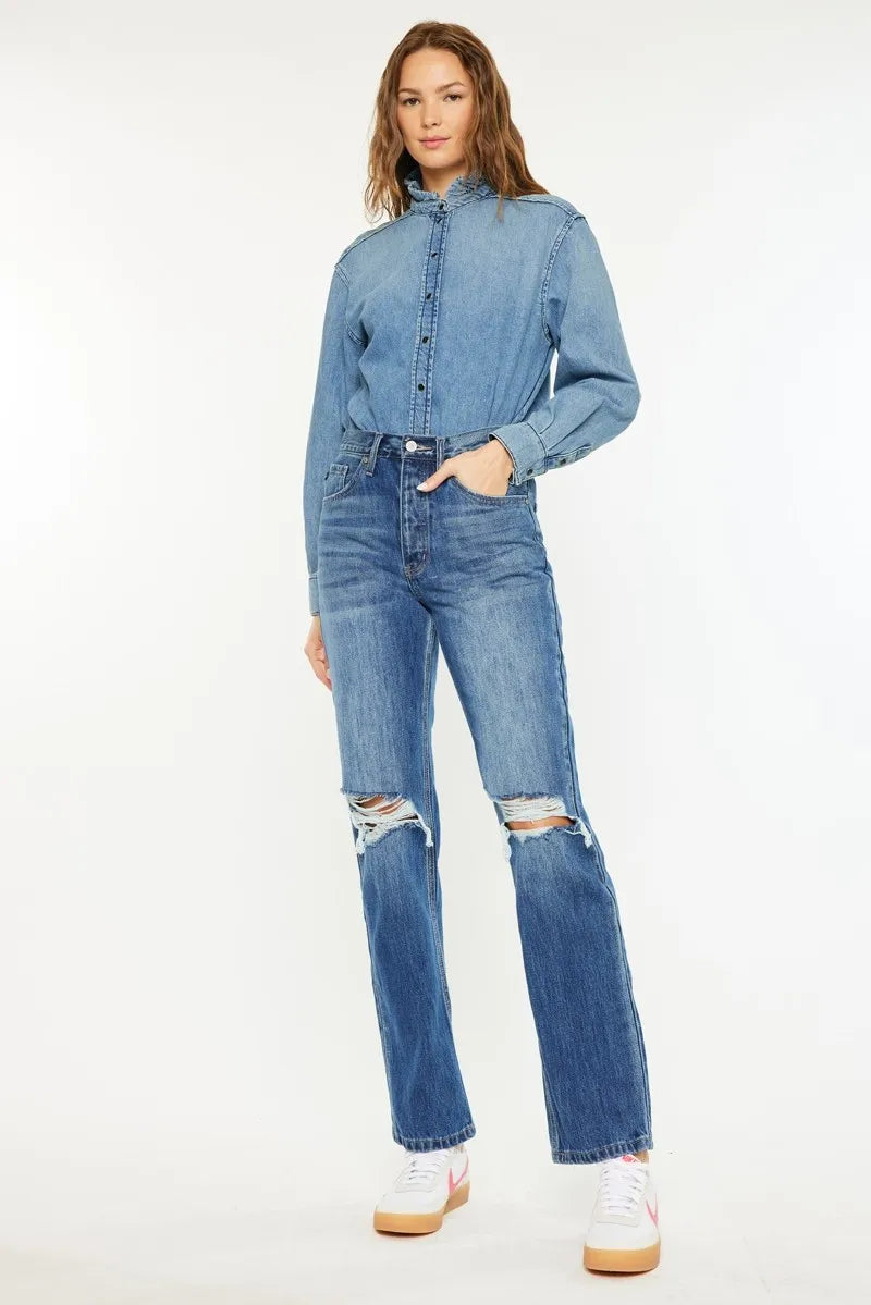 Kancan Ultra High Rise 90's Boyfriend Jeans - AMVIM