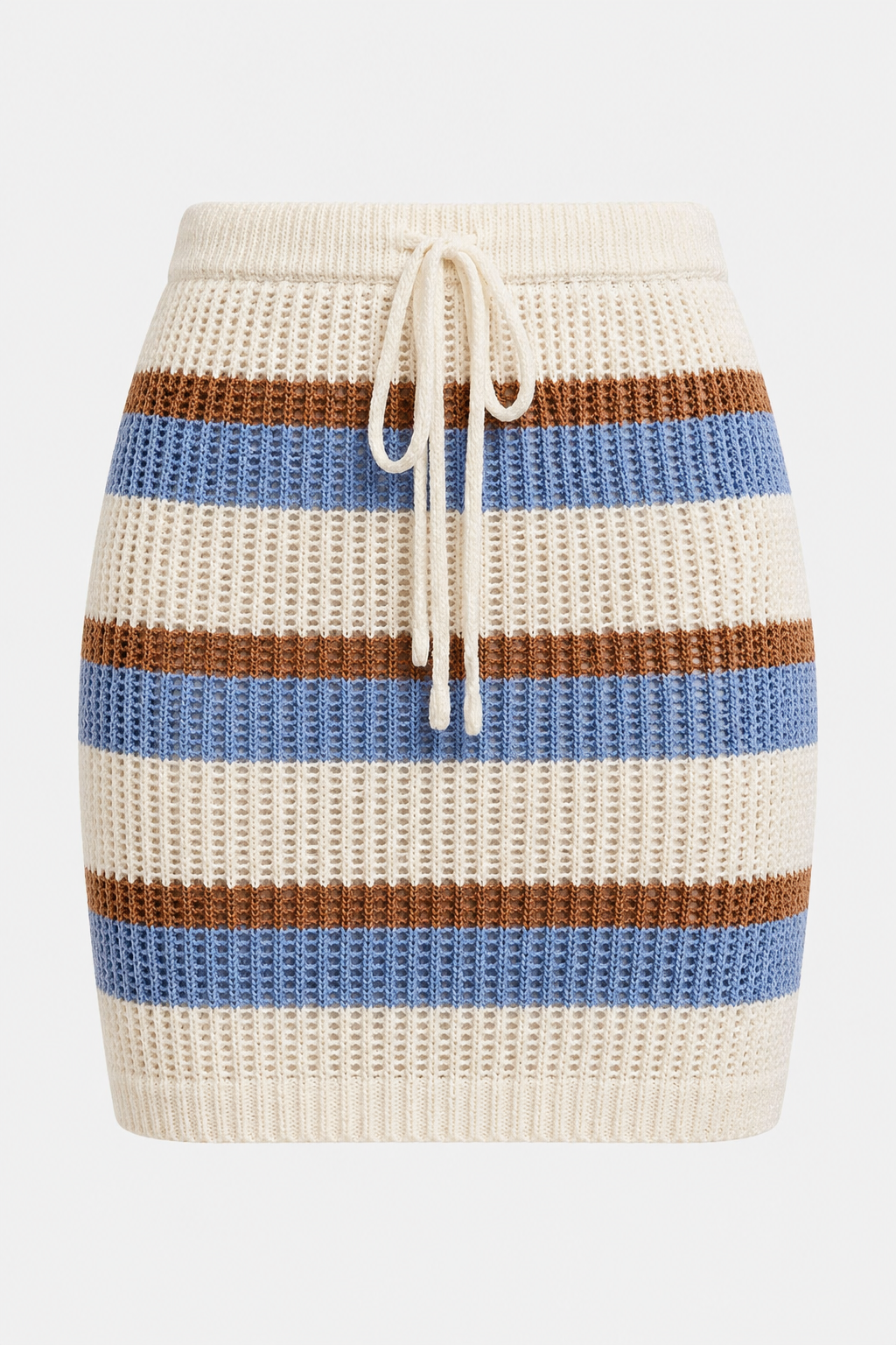SO ME Multi Color Stripe Knitted Sweater Skirt