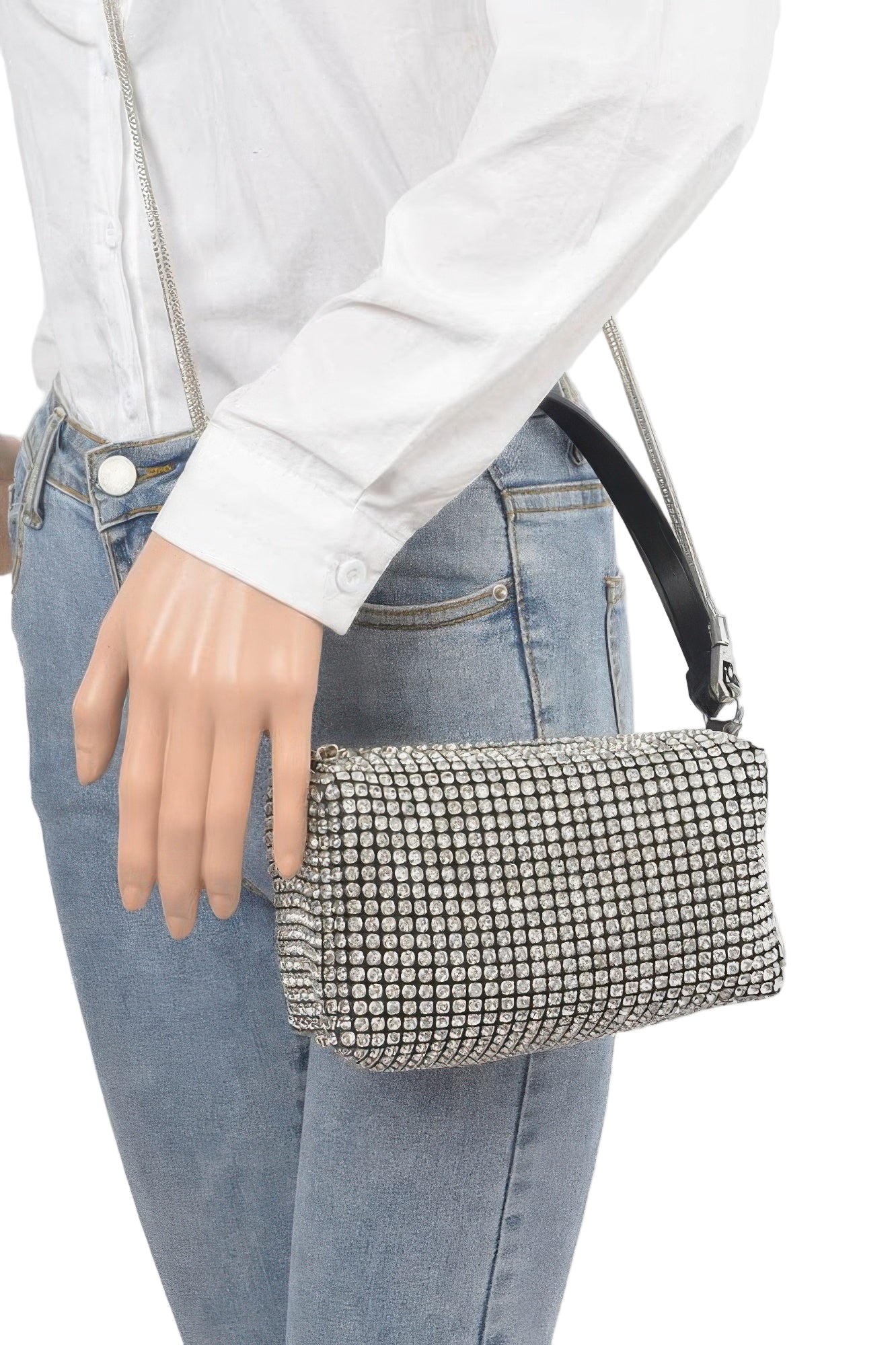 Oversized Rhinestone Clutch - AMVIM