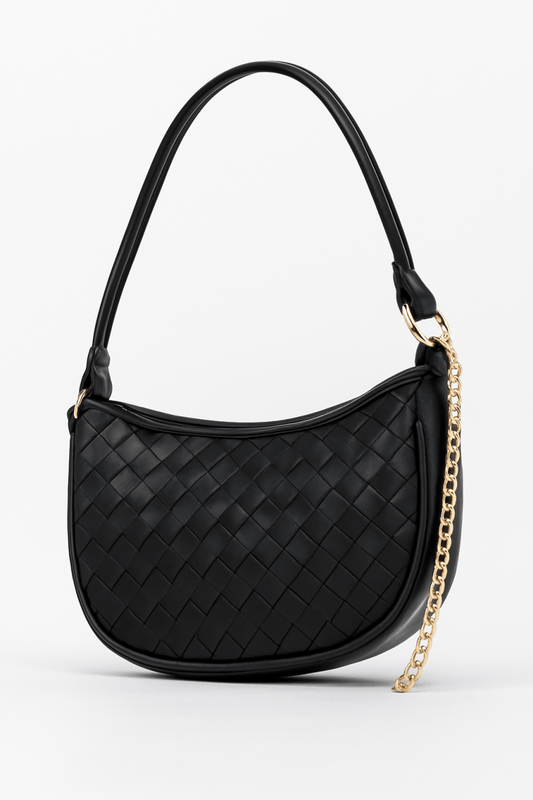 Bag Faux Leather Braided Hobo Shoulder Bag - AMVIM