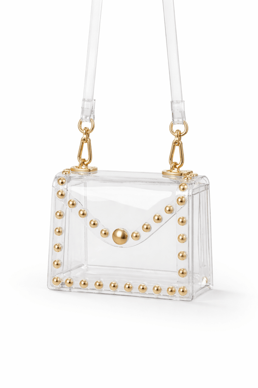 Bag Mini Clear Rhinestone Studded Crossbody - AMVIM