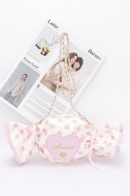 Bag polka dot structured novelty for events and outings - AMVIM
