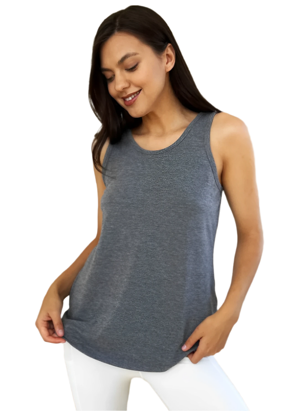 Basic Sleeveless Tank Top for Women – Soft Stretch Comfort - AMVIM