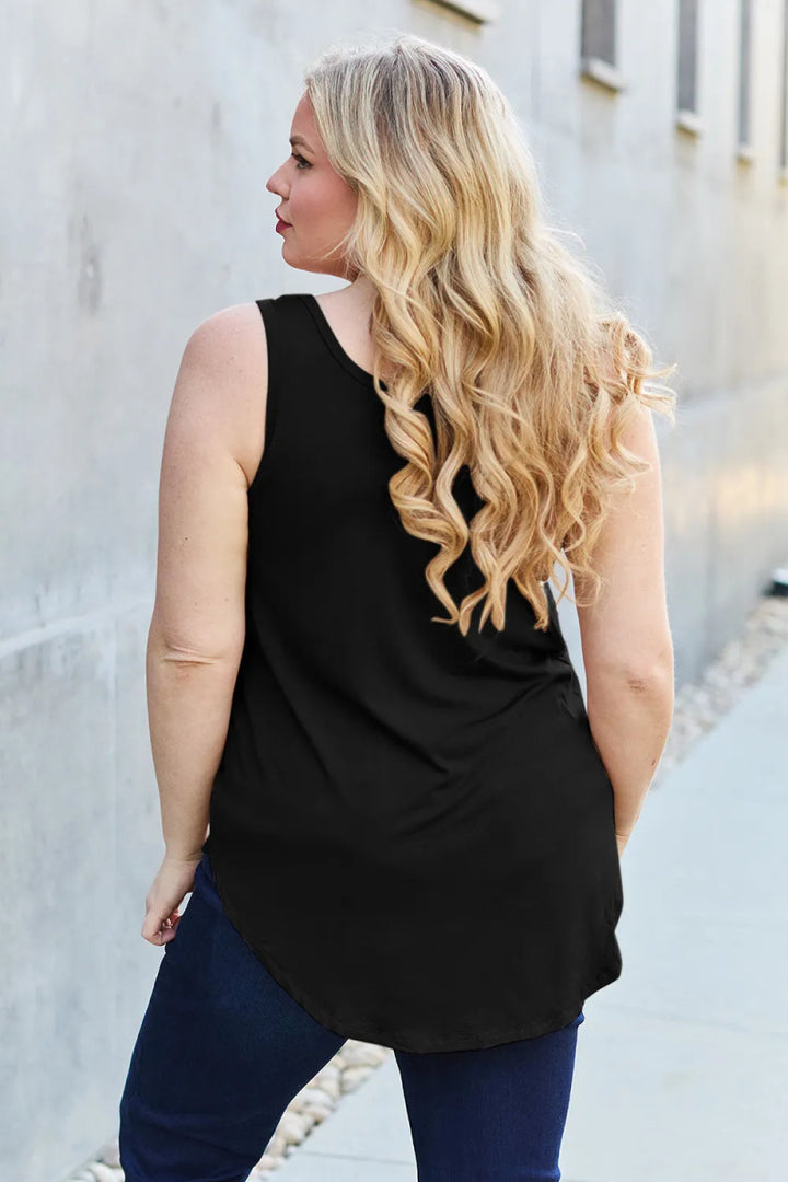 Basic Sleeveless Tank Top for Women – Soft Stretch Comfort - AMVIM