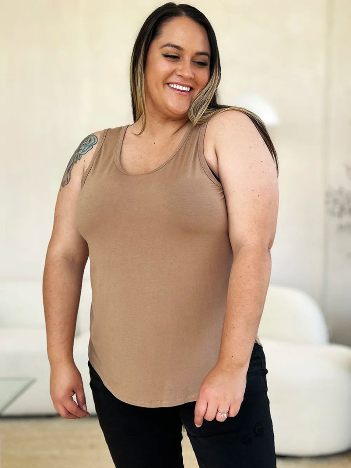 Basic Sleeveless Tank Top for Women – Soft Stretch Comfort - AMVIM
