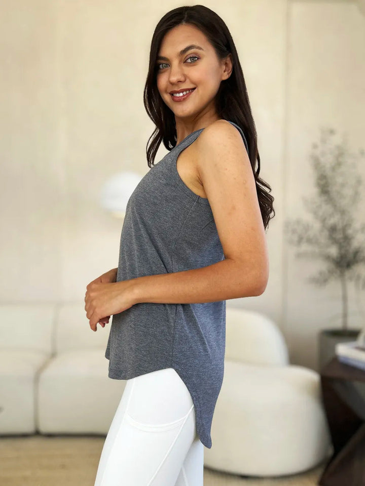 Basic Sleeveless Tank Top for Women – Soft Stretch Comfort - AMVIM