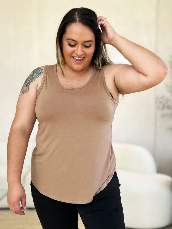 Basic Sleeveless Tank Top for Women – Soft Stretch Comfort - AMVIM