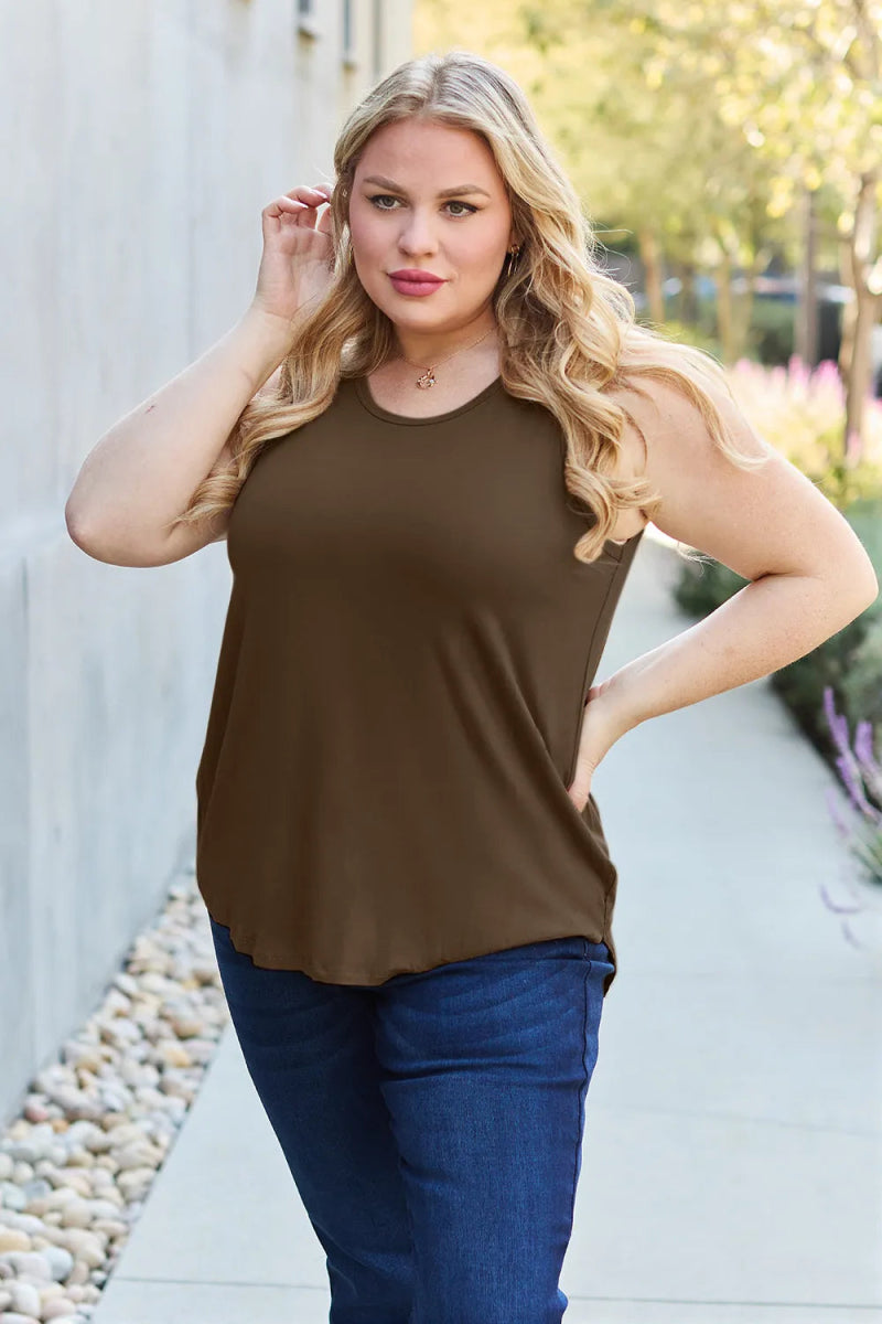 Basic Sleeveless Tank Top for Women – Soft Stretch Comfort - AMVIM