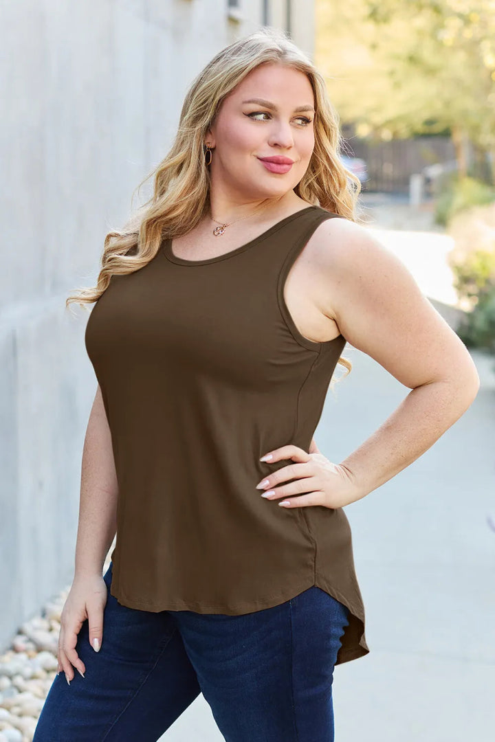 Basic Sleeveless Tank Top for Women – Soft Stretch Comfort - AMVIM