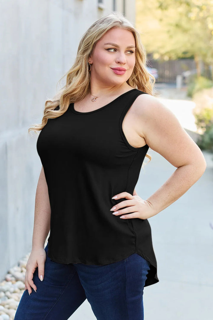 Basic Sleeveless Tank Top for Women – Soft Stretch Comfort - AMVIM