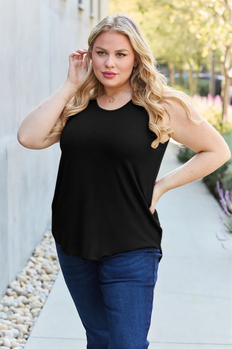 Basic Sleeveless Tank Top for Women – Soft Stretch Comfort - AMVIM