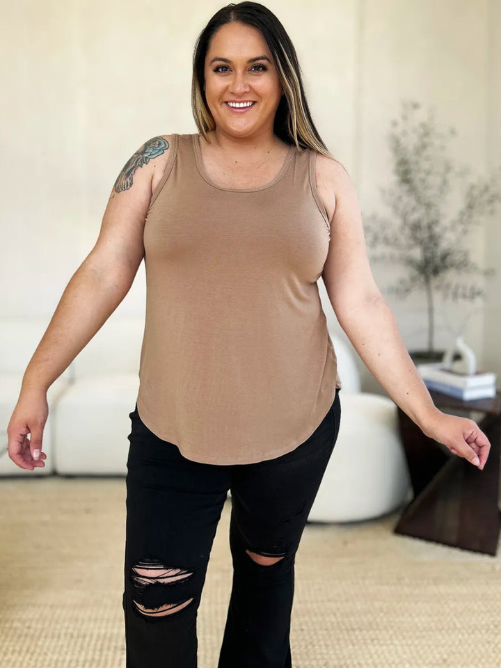 Basic Sleeveless Tank Top for Women – Soft Stretch Comfort - AMVIM