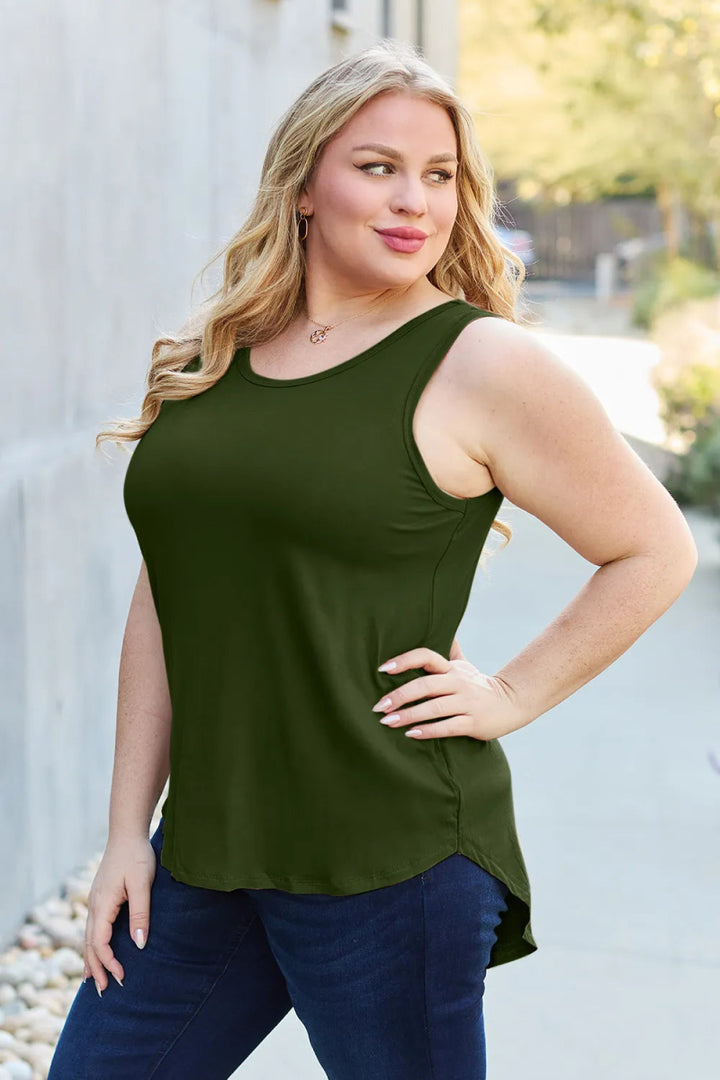 Basic Sleeveless Tank Top for Women – Soft Stretch Comfort - AMVIM