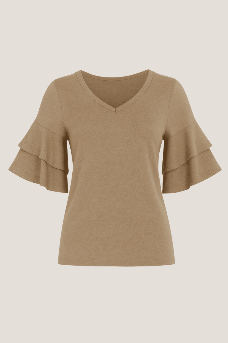 Blouse V - Neck Half Sleeve - AMVIM
