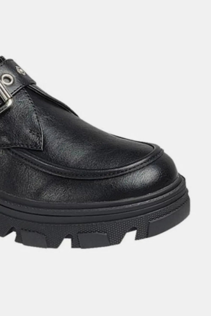 Buckled platform lug sole loafers for all - day comfort - AMVIM