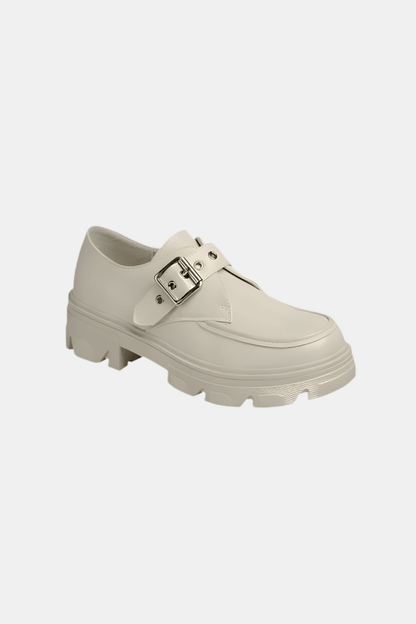 Buckled platform lug sole loafers for modern everyday wear - AMVIM