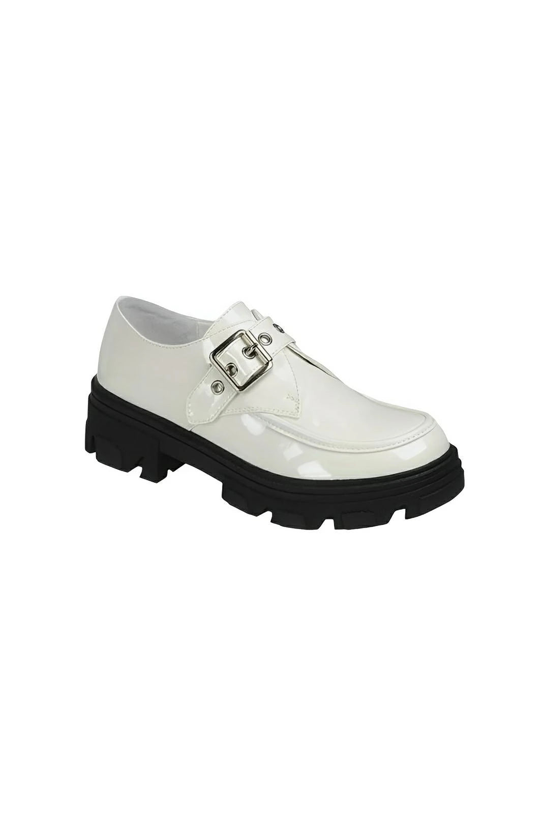 Buckled platform lug sole loafers for women - AMVIM