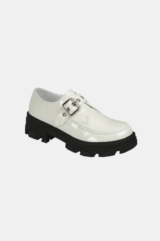 Buckled platform lug sole loafers for women - AMVIM