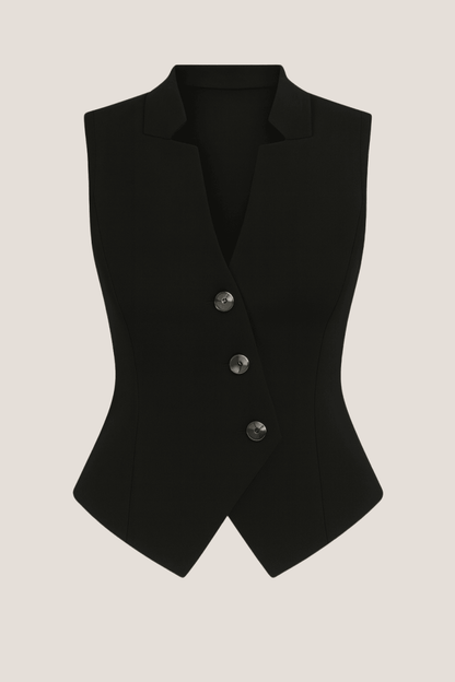 Button Up Surplice Vest - AMVIM