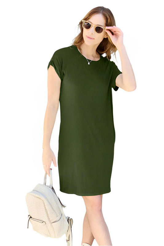 Casual T-Shirt Dress for Women – Relaxed Fit Everyday Wear - AMVIM