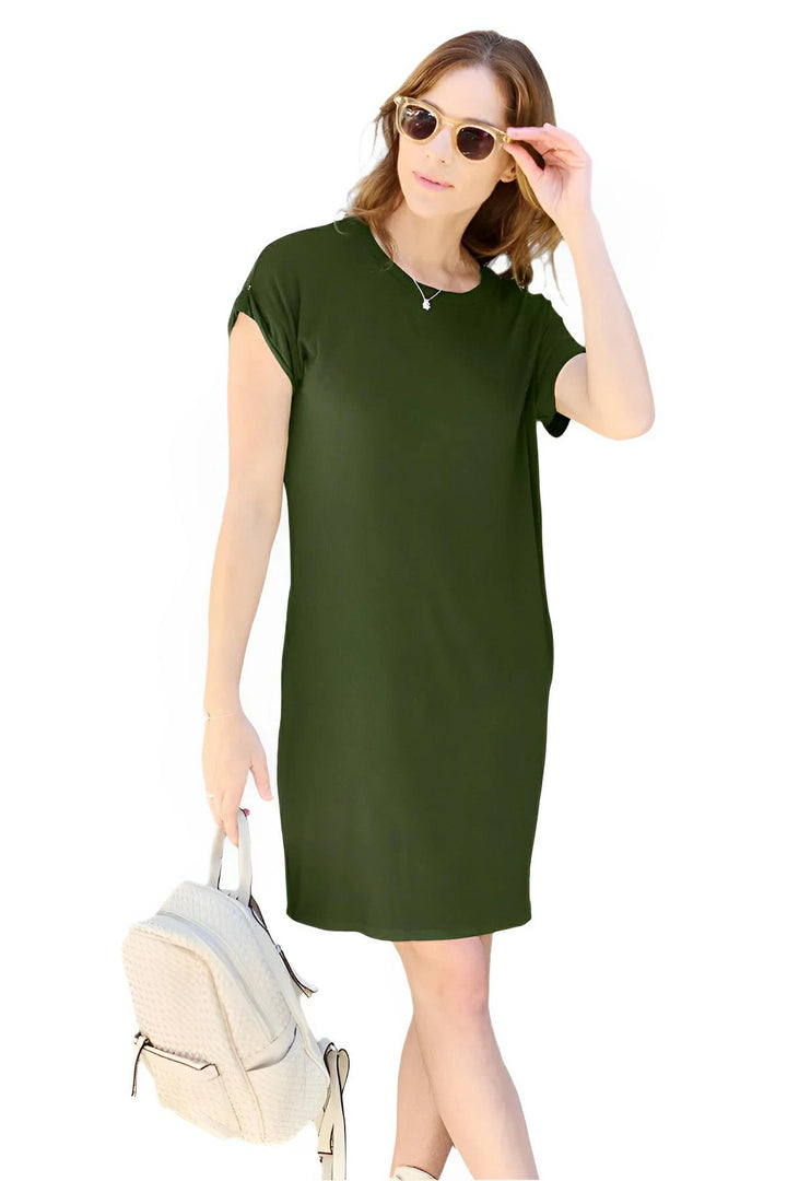 Casual T-Shirt Dress for Women – Relaxed Fit Everyday Wear - AMVIM