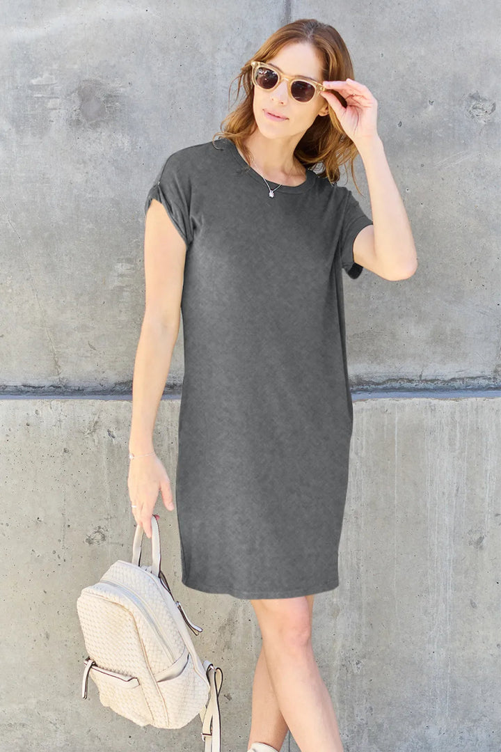 Casual T-Shirt Dress for Women – Relaxed Fit Everyday Wear - AMVIM