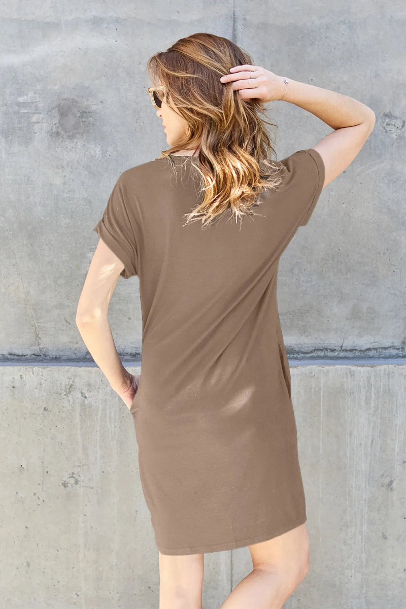 Casual T-Shirt Dress for Women – Relaxed Fit Everyday Wear - AMVIM