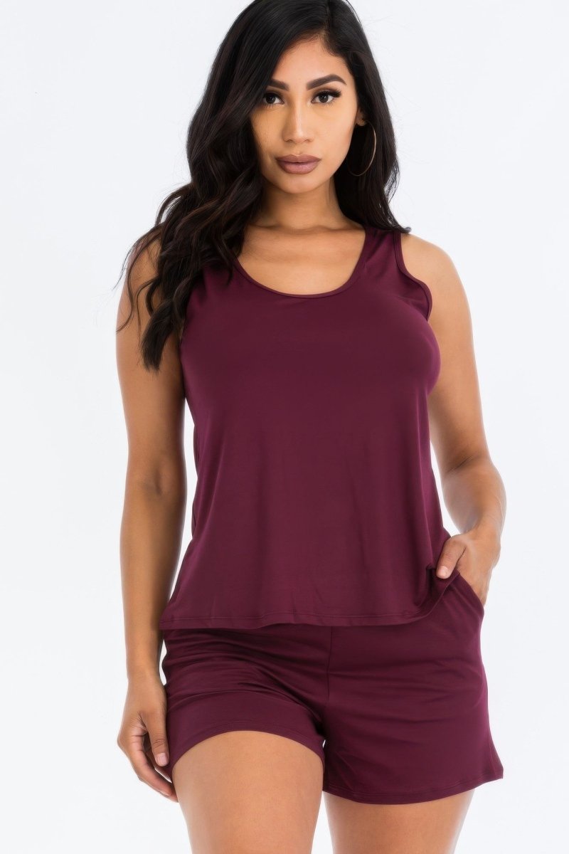 Comfy Tank Top & Shorts Set - AMVIM