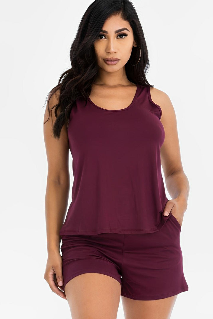 Comfy Tank Top &amp; Shorts Set - AMVIM
