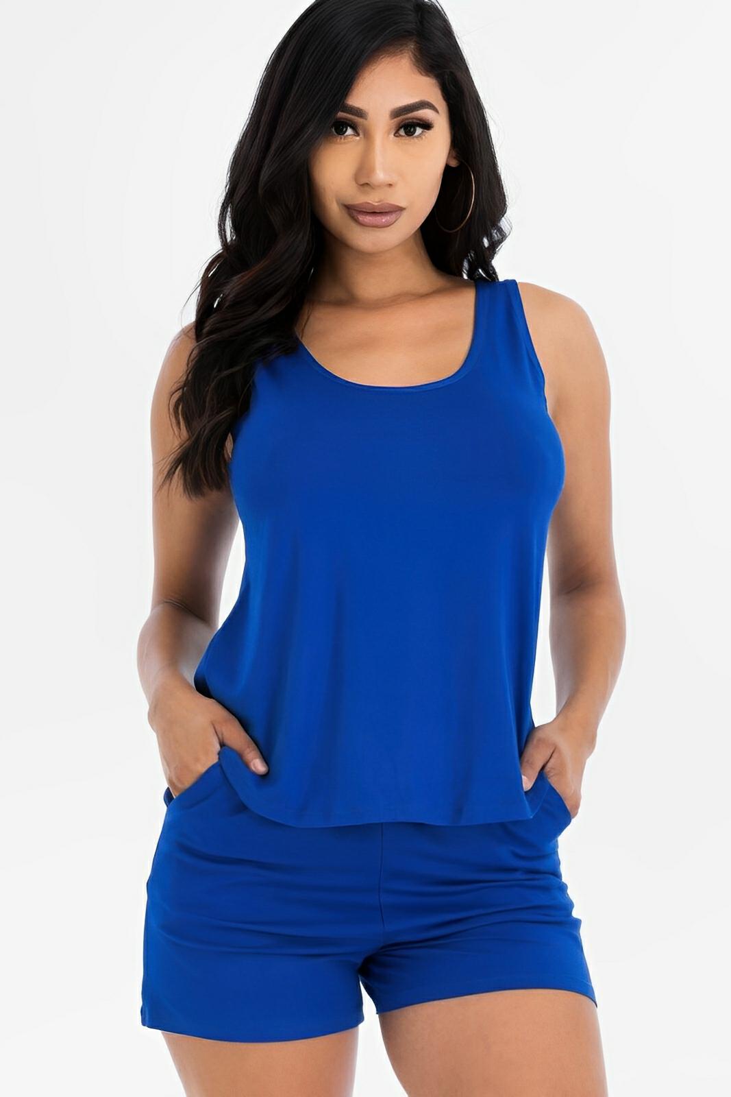 Comfy Tank Top &amp; Shorts Set - AMVIM