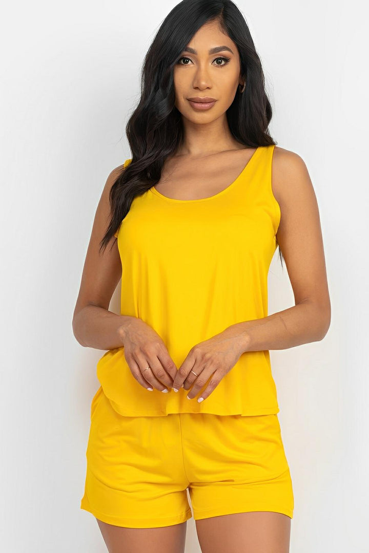 Comfy Tank Top &amp; Shorts Set - AMVIM